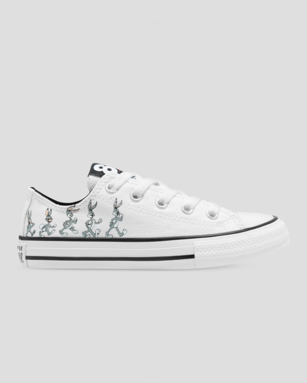 Converse X Bugs Bunny Chuck Taylor All Star Hvide Sko Danmark - Converse Lave Sneakers Børn - 07385K